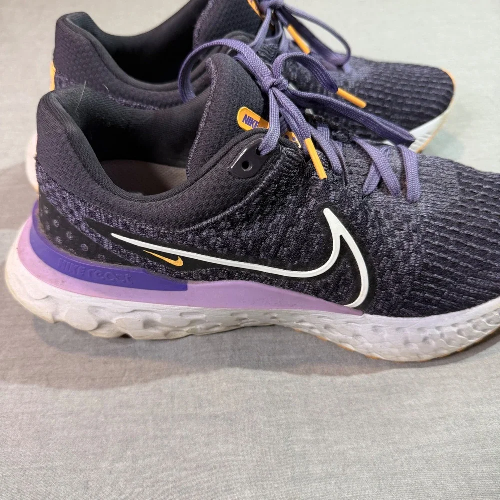 Nike React Infinity Run Flyknit 3 Women 11 Purple Good DD3024-502‎ Running Shoes